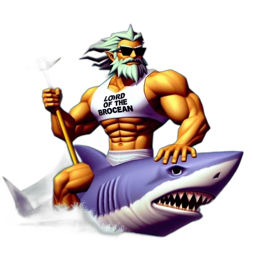 pixel art, concept art, vaporwave, fantasy art, underwater, iconic, mythological, character transparent PNG cut-out