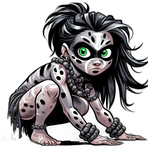 creature, animal, comic book art, concept art, cartoon, fantasy art, animated, female transparent PNG cut-out