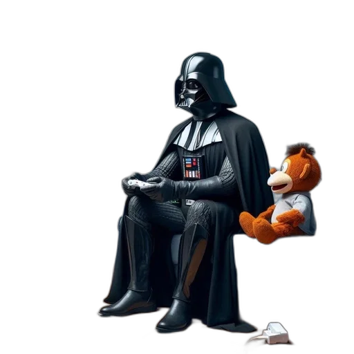 concept art, comic book art, darth, vader, relaxes, modern, living, room transparent PNG cut-out
