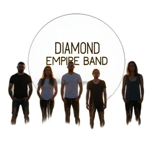 band, standing, grass, front transparent PNG cut-out