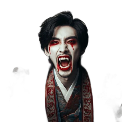 face, creature, fantasy art, concept art, photorealistic, pixel art, red, dark transparent PNG cut-out