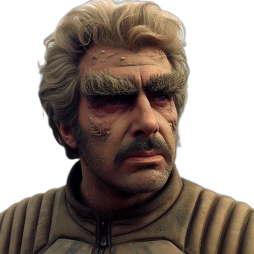 face, staff, mask, photorealistic, concept art, 3d render, comic book art, outer space transparent PNG cut-out