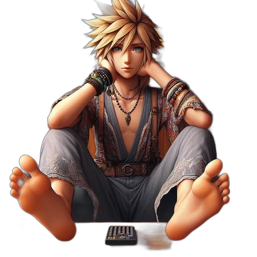 pixel art, fantasy art, concept art, photorealistic, young, male, distinctive, features transparent PNG cut-out