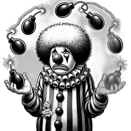 crown, staff, creature, cartoon, comic book art, concept art, black, white transparent PNG cut-out