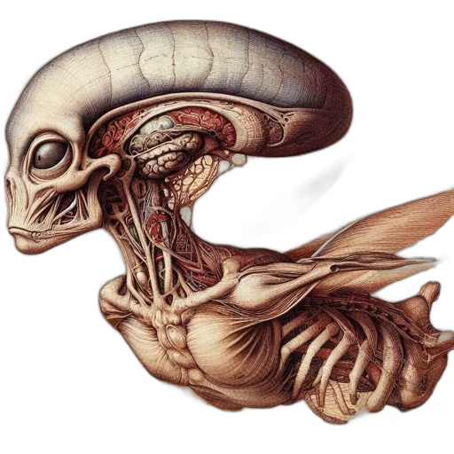 creature, face, animal, mask, concept art, photorealistic, 3d render, ancient transparent PNG cut-out