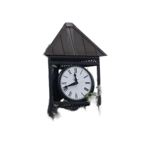 furniture, 3d render, photorealistic, clock, tower, roman, numerals, surrounded transparent PNG cut-out