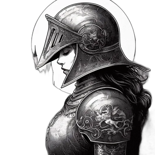 sword, mask, crown, hat, fantasy art, comic book art, concept art, pencil sketch transparent PNG cut-out