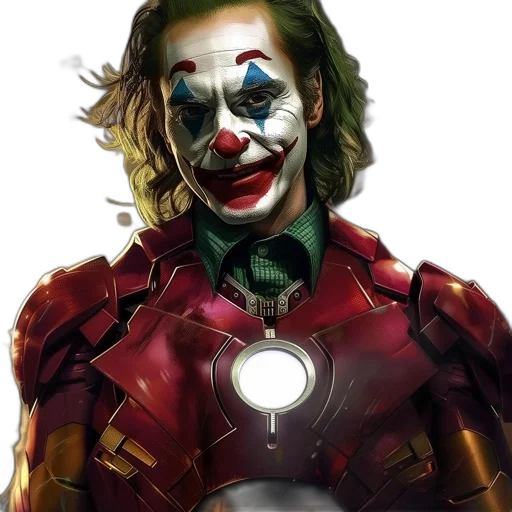 mask, face, comic book art, concept art, photorealistic, fantasy art, character, joker-like transparent PNG cut-out