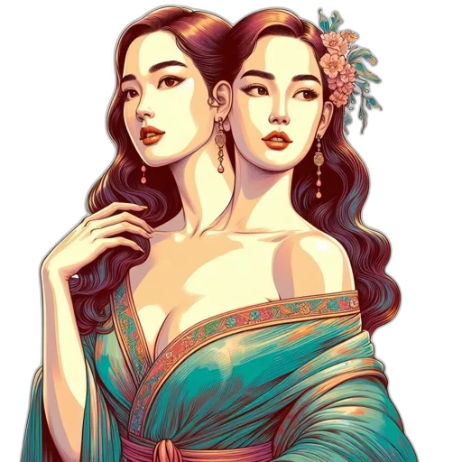 dress, jewelry, fantasy art, concept art, comic book art, cartoon, golden, pastel transparent PNG cut-out