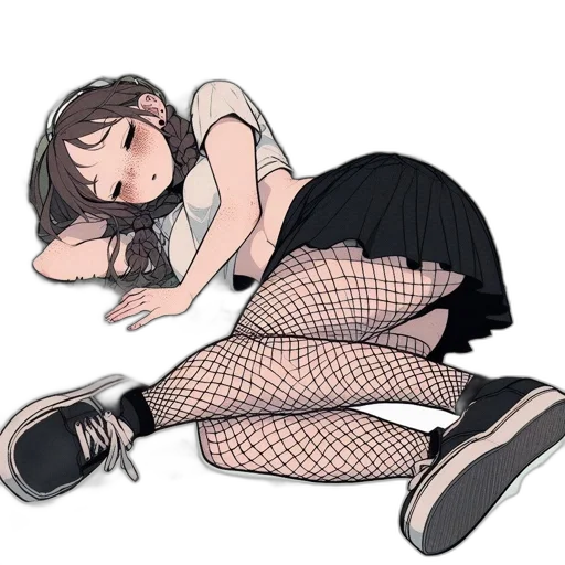 shoes, dress, creature, weapon, anime, pixel art, concept art, cartoon transparent PNG cut-out