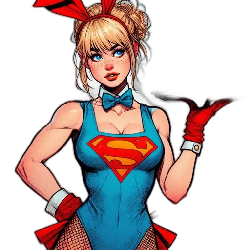 dress, comic book art, cartoon, concept art, pixel art, blonde, woman, red transparent PNG cut-out
