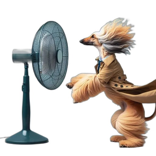 animal, weapon, staff, concept art, 3d render, fantasy art, watercolor, dog transparent PNG cut-out