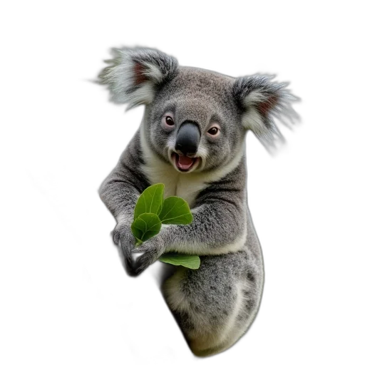 animal, creature, staff, tree, photorealistic, 3d render, concept art, green transparent PNG cut-out