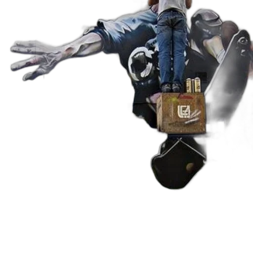 robot, jacket, mask, weapon, concept art, cyberpunk, 3d render, photorealistic transparent PNG cut-out
