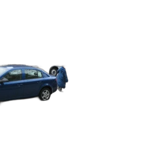 car, 3d render, concept art, photorealistic, blue, bus, driving, down transparent PNG cut-out
