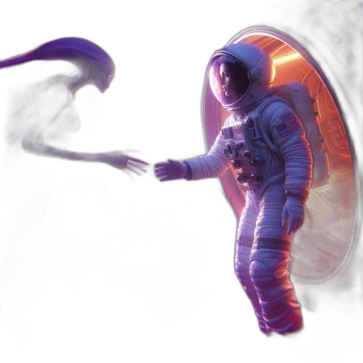 staff, creature, robot, dragon, concept art, 3d render, fantasy art, outer space transparent PNG cut-out
