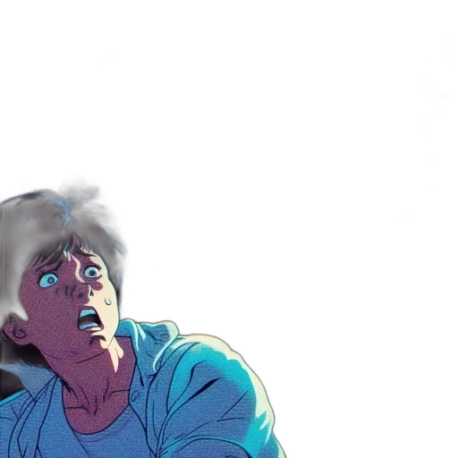 face, creature, vaporwave, concept art, comic book art, anime, underwater, outer space transparent PNG cut-out