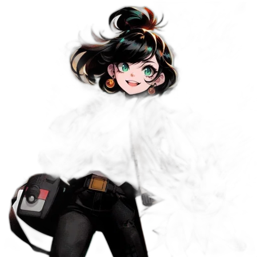 staff, mask, robot, jacket, concept art, anime, fantasy art, comic book art transparent PNG cut-out