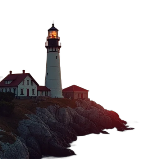 building, photorealistic, 3d render, concept art, watercolor, night, sunset, beach transparent PNG cut-out