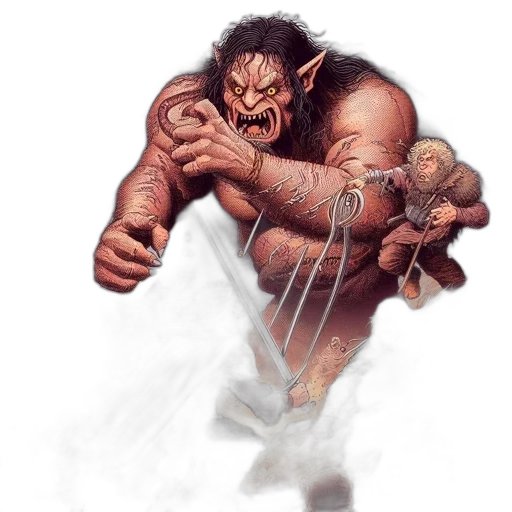 staff, creature, concept art, fantasy art, comic book art, photorealistic, artwork, fearsome transparent PNG cut-out