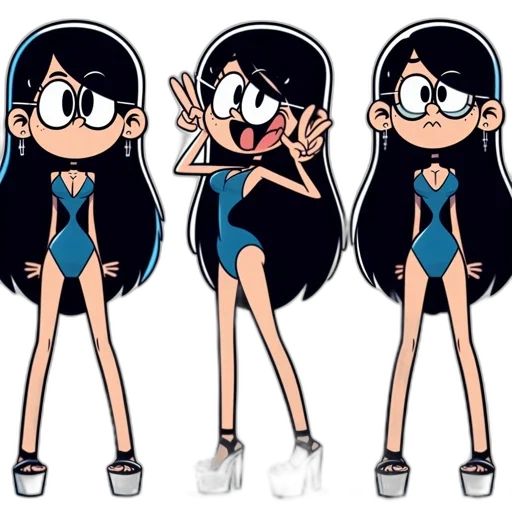 dress, cartoon, concept art, anime, comic book art, blue, dark, monochrome transparent PNG cut-out