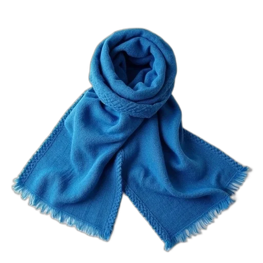 blue, shawl, textured, pattern, draped, over, white, surface transparent PNG cut-out