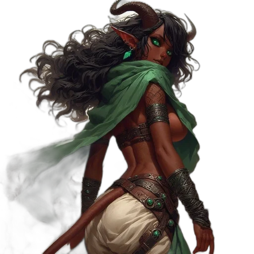fantasy art, concept art, comic book art, pixel art, green, earth tones, dark, elven transparent PNG cut-out