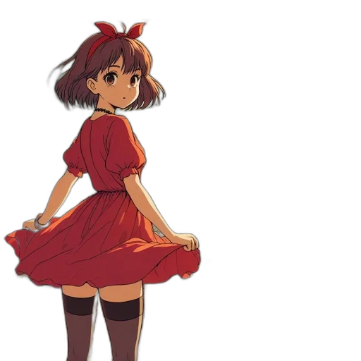 dress, staff, crown, anime, concept art, pixel art, cartoon, red transparent PNG cut-out