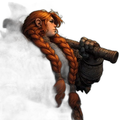 staff, hair, weapon, animal, concept art, fantasy art, comic book art, photorealistic transparent PNG cut-out