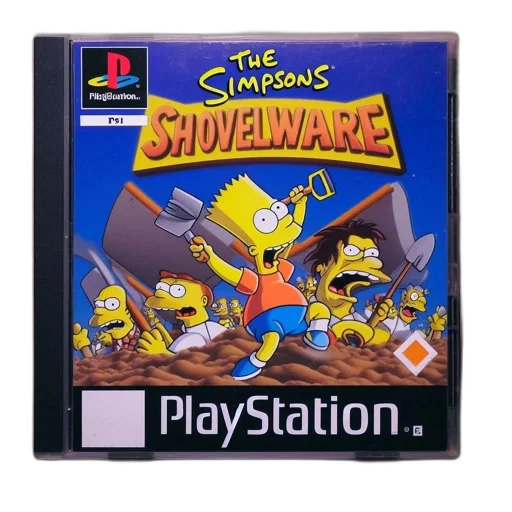 simpsons, shovelware, game, box transparent PNG cut-out