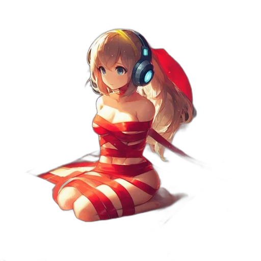 dress, robot, weapon, crown, anime, concept art, pixel art, 3d render transparent PNG cut-out