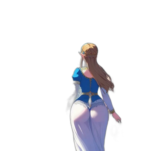 dress, crown, staff, weapon, concept art, fantasy art, pixel art, anime transparent PNG cut-out