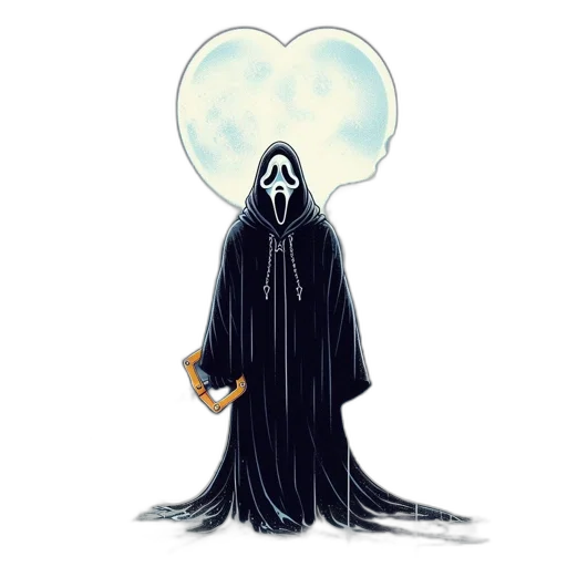 mask, staff, creature, jacket, concept art, pixel art, fantasy art, comic book art transparent PNG cut-out