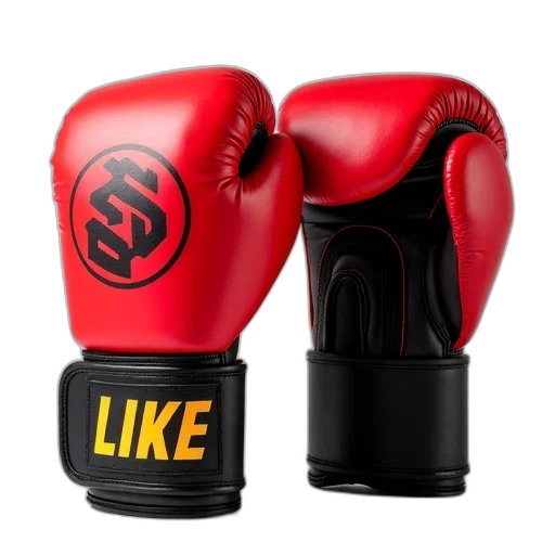 weapon, 3d render, pair, red, black, martial, arts, gloves transparent PNG cut-out