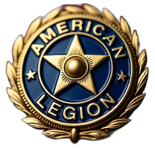 weapon, staff, close-up, round, american, legion, badge, star transparent PNG cut-out