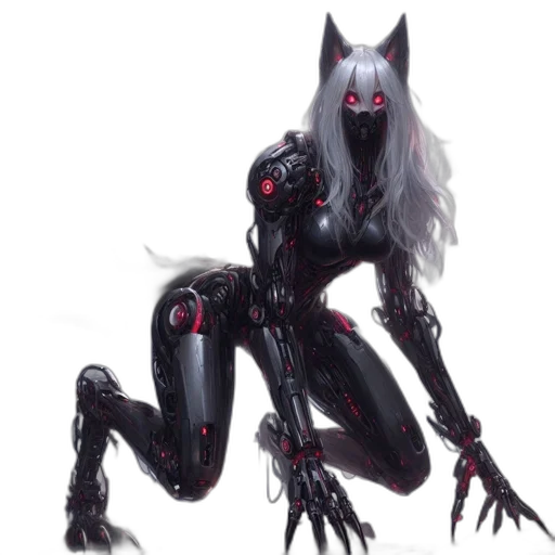 creature, robot, animal, concept art, fantasy art, comic book art, cyberpunk, futuristic transparent PNG cut-out
