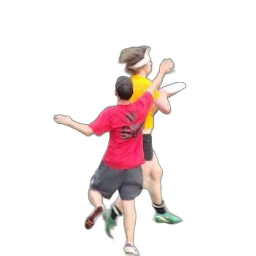 two, people, playing, frisbee transparent PNG cut-out