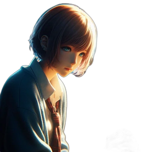 face, jacket, staff, robot, photorealistic, concept art, anime, fantasy art transparent PNG cut-out