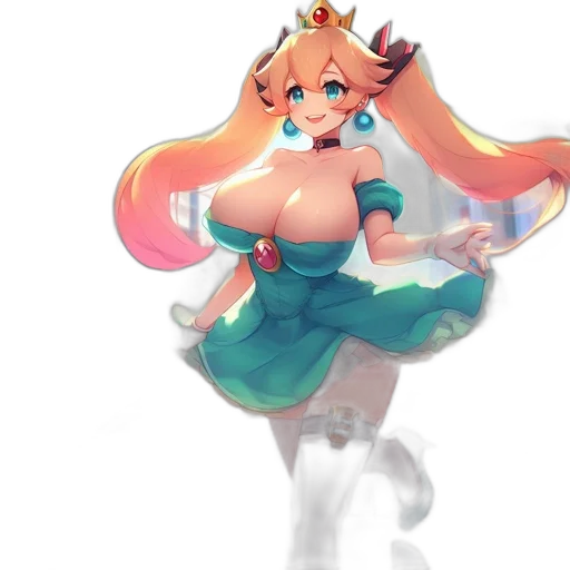 dress, staff, crown, weapon, concept art, 3d render, fantasy art, pixel art transparent PNG cut-out