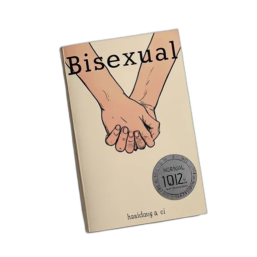 cover, book, bisexual, normal, stylized, illustration, two, hands transparent PNG cut-out