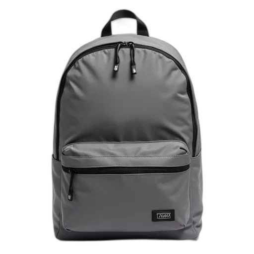 jacket, 3d render, monochrome, grey, backpack, black, zipper, handle transparent PNG cut-out