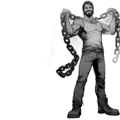 weapon, concept art, comic book art, 3d render, photorealistic, two, images, muscular transparent PNG cut-out