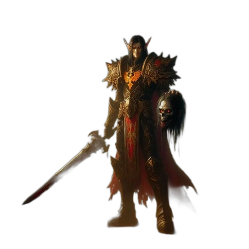 staff, sword, weapon, dragon, concept art, fantasy art, 3d render, pixel art transparent PNG cut-out