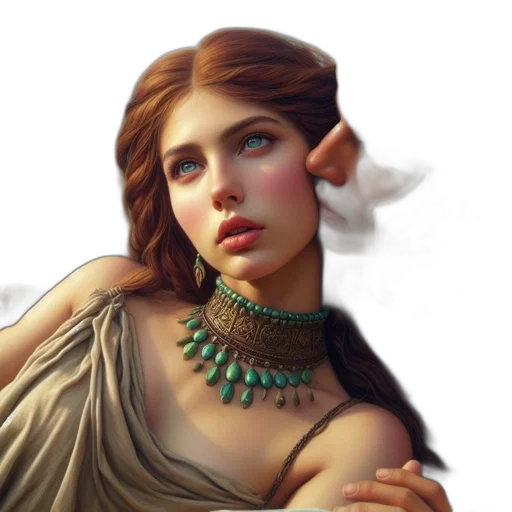 jewelry, face, dragon, crown, fantasy art, concept art, photorealistic, oil painting transparent PNG cut-out