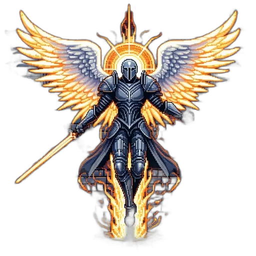staff, fantasy art, pixel art, concept art, 3d render, golden, blue, knightly transparent PNG cut-out