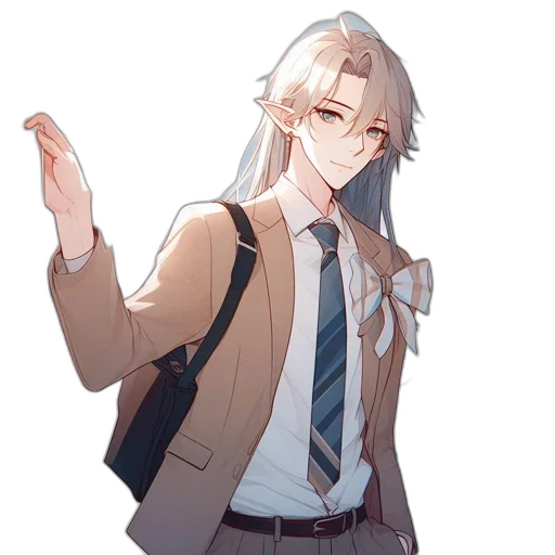 staff, creature, pixel art, anime, cartoon, concept art, earth tones, elegant transparent PNG cut-out