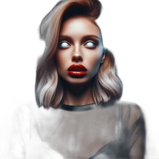 face, hair, robot, mask, photorealistic, fantasy art, concept art, watercolor transparent PNG cut-out