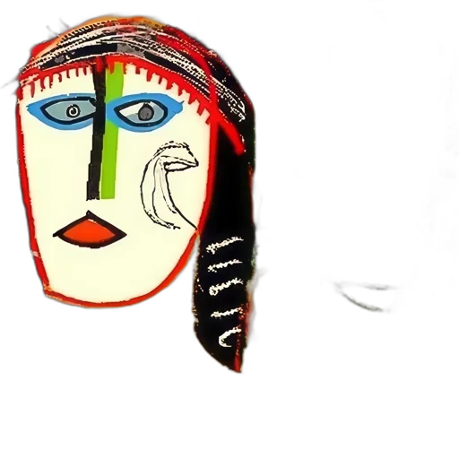 mask, face, jewelry, hat, photorealistic, watercolor, oil painting, concept art transparent PNG cut-out
