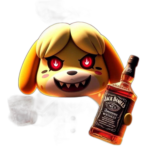 animal, mask, bottle, weapon, 3d render, pixel art, concept art, photorealistic transparent PNG cut-out