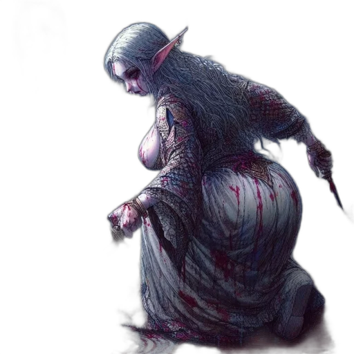 dress, creature, animal, concept art, fantasy art, comic book art, cyberpunk, dark transparent PNG cut-out